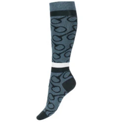 Horze Jacquard Strick-Reitsocken -Reitbekleidung Verkaufsgeschäft 31354 ODB 1
