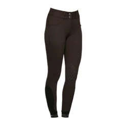 Cavalleria Toscana American Damen Reithose Mit Kniebesatz Mit Perforiertem Logo Tape Und Grip -Reitbekleidung Verkaufsgeschäft 331276 BR 3