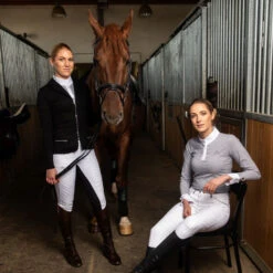 Cavalliera Universe Langärmeliges Turniershirt -Reitbekleidung Verkaufsgeschäft 332354 WH BL 3