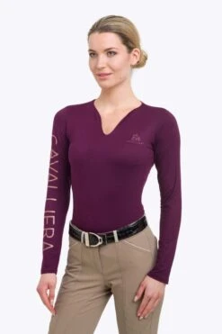 Cavalliera Rose Gold Top, Langärmelig -Reitbekleidung Verkaufsgeschäft 334456 APU 1