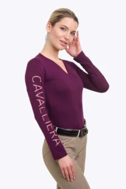 Cavalliera Rose Gold Top, Langärmelig -Reitbekleidung Verkaufsgeschäft 334456 APU 3