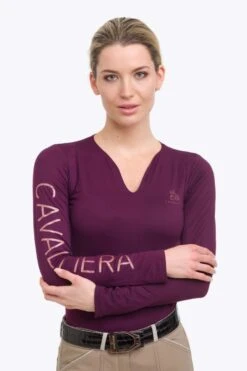 Cavalliera Rose Gold Top, Langärmelig -Reitbekleidung Verkaufsgeschäft 334456 APU 6