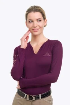 Cavalliera Rose Gold Top, Langärmelig -Reitbekleidung Verkaufsgeschäft 334456 APU 7