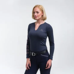 Cavalliera Rose Gold Top, Langärmelig -Reitbekleidung Verkaufsgeschäft 334456 DB 1