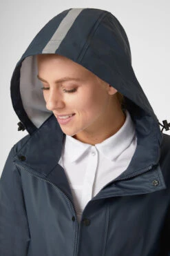 Horze Hazel Langer Damen-Regenmantel Mit Schlitzen -Reitbekleidung Verkaufsgeschäft 33503 vdb 06