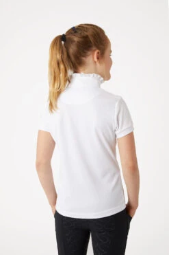 Horze Christel Kinder Turniershirt Mit Kurzarm Und Rüschen -Reitbekleidung Verkaufsgeschäft 33527 WH 7
