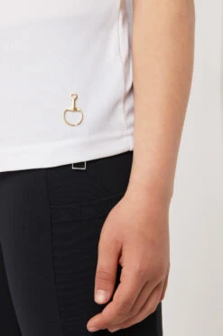 Horze Christel Kinder Turniershirt Mit Kurzarm Und Rüschen -Reitbekleidung Verkaufsgeschäft 33527 WH 9