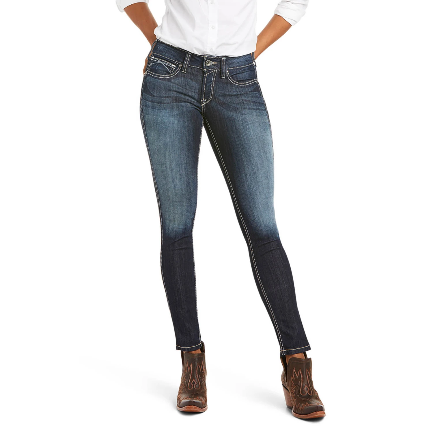 Ariat Real Ella Mid Rise Skinny Jeans Mit Vollbesatz Für Damen 4 Ariat Real Ella Mid Rise Skinny Jeans Mit Vollbesatz Für Damen – Bild 2