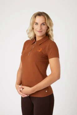 Horze Amy Damen Kurzarm-Poloshirt Mit Baumwollstretch -Reitbekleidung Verkaufsgeschäft 33536 rbbr 02