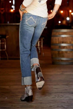 Ariat Real Stretch Icon Straight Jeans Für Damen -Reitbekleidung Verkaufsgeschäft 335371 DNB 7