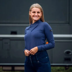 Horze Raquel Damen Trainingsshirt Mit Hohem Kragen -Reitbekleidung Verkaufsgeschäft 33540 DRB 5