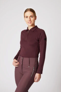 Horze Tiana Damen Poloshirt Mit Langen Ärmeln -Reitbekleidung Verkaufsgeschäft 33556 RMBU 3