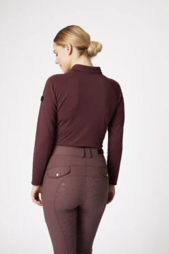 Horze Tiana Damen Poloshirt Mit Langen Ärmeln -Reitbekleidung Verkaufsgeschäft 33556 RMBU 5