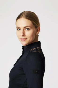 Horze Sianna Damen Turniershirt Mit Spitzenschultern Und Langen Ärmeln -Reitbekleidung Verkaufsgeschäft 33560 vdb 06