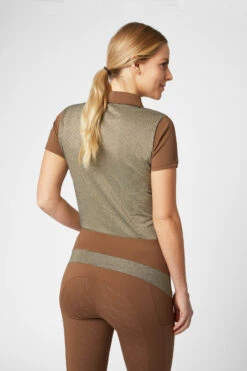 Horze Sagira Damen Trainingshirt Mit Goldener Rückseite -Reitbekleidung Verkaufsgeschäft 33571 bdbr 05