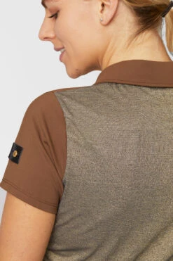Horze Sagira Damen Trainingshirt Mit Goldener Rückseite -Reitbekleidung Verkaufsgeschäft 33571 bdbr 08