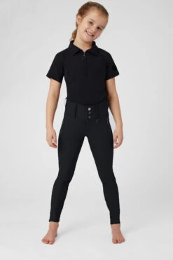 Horze Tiana Kinder Poloshirt Mit Kurzen Ärmeln -Reitbekleidung Verkaufsgeschäft 33574 vdb 04