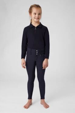 Horze Tiana Kinder Poloshirt Mit Langen Ärmeln -Reitbekleidung Verkaufsgeschäft 33576 VDB 4