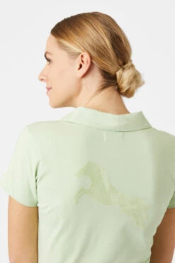 Horze Kia Damen Jersey Poloshirt Mit Rückenprint -Reitbekleidung Verkaufsgeschäft 33579 FMGR 6