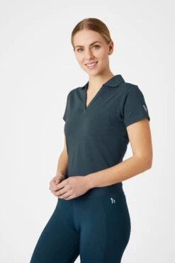 Horze Kia Damen Jersey Poloshirt Mit Rückenprint -Reitbekleidung Verkaufsgeschäft 33579 RPB 3