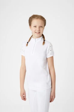 Horze Fia Kinder Trainings-/ Turniershirt Mit Kurzen Ärmeln -Reitbekleidung Verkaufsgeschäft 33588 WH 2