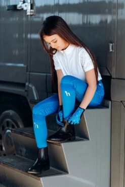 Horze Fia Kinder Trainings-/ Turniershirt Mit Kurzen Ärmeln -Reitbekleidung Verkaufsgeschäft 33588 WH 7