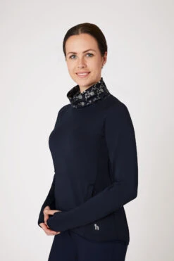 Horze Kaitlin Damen Funktionssweatshirt Mit Blumenkragen -Reitbekleidung Verkaufsgeschäft 33595 PDB 2
