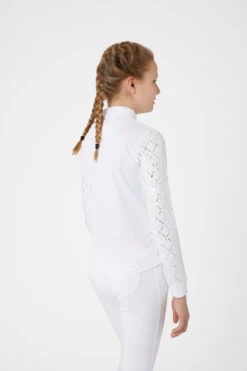 Horze Fia Kinder Trainings-/ Turniershirt Mit Langen Ärmeln -Reitbekleidung Verkaufsgeschäft 33598 WH 4