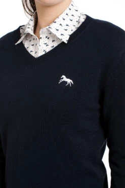 Horseware Signature V-Neck Pullover -Reitbekleidung Verkaufsgeschäft 336041 DB 4