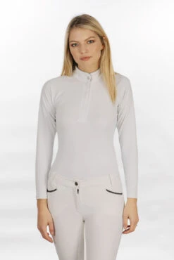 Horseware Sara Langarm- Turniershirt -Reitbekleidung Verkaufsgeschäft 336062 WH 3
