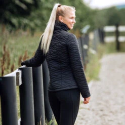 Horze Rose Damen Leichte Steppjacke -Reitbekleidung Verkaufsgeschäft 33611 BL 5