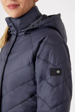Horze Aurora Gefütterte Damen Parka Reitjacke Mit Abnehmbarem Rock -Reitbekleidung Verkaufsgeschäft 33663 590 05