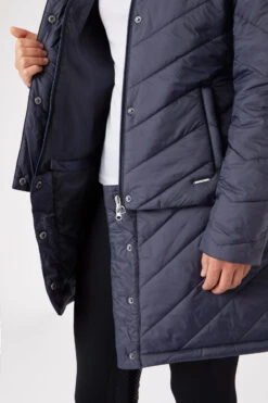 Horze Aurora Gefütterte Damen Parka Reitjacke Mit Abnehmbarem Rock -Reitbekleidung Verkaufsgeschäft 33663 590 06