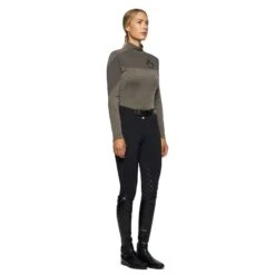 Cavalleria Toscana Tech Wool Velvet Logo Rollkragen -Reitbekleidung Verkaufsgeschäft 336845 G 2