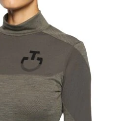 Cavalleria Toscana Tech Wool Velvet Logo Rollkragen -Reitbekleidung Verkaufsgeschäft 336845 G 4