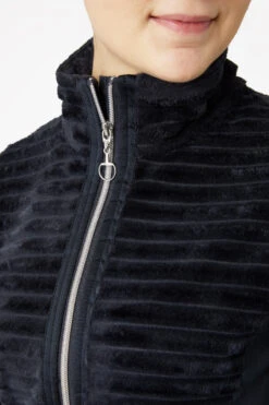 Horze Della Gestreifte Fleece Reitjacke -Reitbekleidung Verkaufsgeschäft 33742 590 05