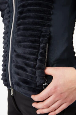 Horze Della Gestreifte Fleece Reitjacke -Reitbekleidung Verkaufsgeschäft 33742 590 06