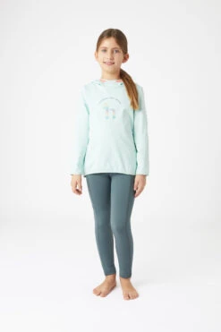 Horze Chloe Kinder Funktions Hoodie Mit Logo Print -Reitbekleidung Verkaufsgeschäft 33756 615 03