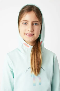 Horze Chloe Kinder Funktions Hoodie Mit Logo Print -Reitbekleidung Verkaufsgeschäft 33756 615 05
