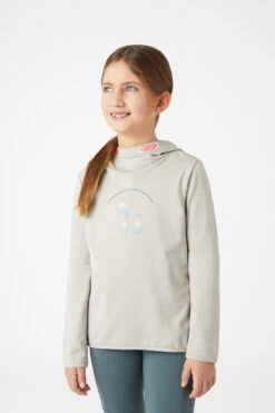 Horze Chloe Kinder Funktions Hoodie Mit Logo Print -Reitbekleidung Verkaufsgeschäft 33756 705 02
