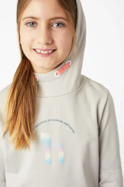 Horze Chloe Kinder Funktions Hoodie Mit Logo Print -Reitbekleidung Verkaufsgeschäft 33756 705 05