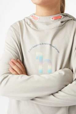 Horze Chloe Kinder Funktions Hoodie Mit Logo Print -Reitbekleidung Verkaufsgeschäft 33756 705 06