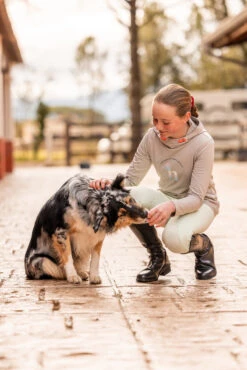 Horze Chloe Kinder Funktions Hoodie Mit Logo Print -Reitbekleidung Verkaufsgeschäft 33756 705 07