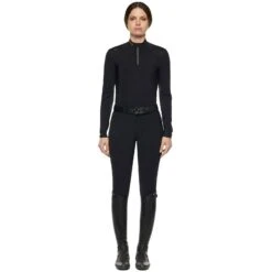 Cavalleria Toscana R-Evo Epaulet Reißverschluss Poloshirt -Reitbekleidung Verkaufsgeschäft 338119 BL 3