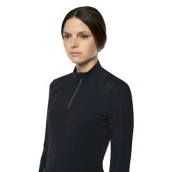 Cavalleria Toscana R-Evo Epaulet Reißverschluss Poloshirt -Reitbekleidung Verkaufsgeschäft 338119 BL 6