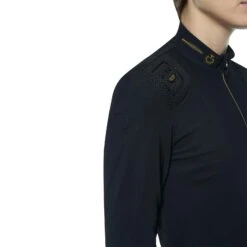 Cavalleria Toscana R-Evo Epaulet Reißverschluss Poloshirt -Reitbekleidung Verkaufsgeschäft 338119 BL 7