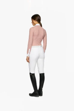 Cavalleria Toscana Pleated Damen Langarm Turniershirt -Reitbekleidung Verkaufsgeschäft 340265 WH PI 2