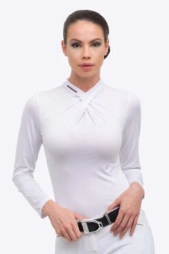 Cavalliera Rose Gold Chic Damen Langarm Turniershirt -Reitbekleidung Verkaufsgeschäft 341025 WH 4