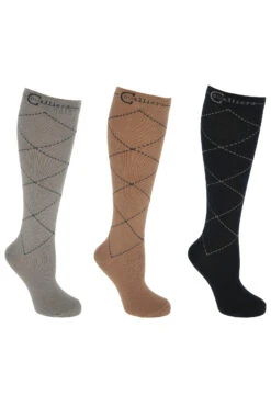 Covalliero Karo Reitsocken (3er Set)