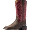 Ariat Round Up Back Zip Damen Western Boots -Reitbekleidung Verkaufsgeschäft 345199 DBR PI 01